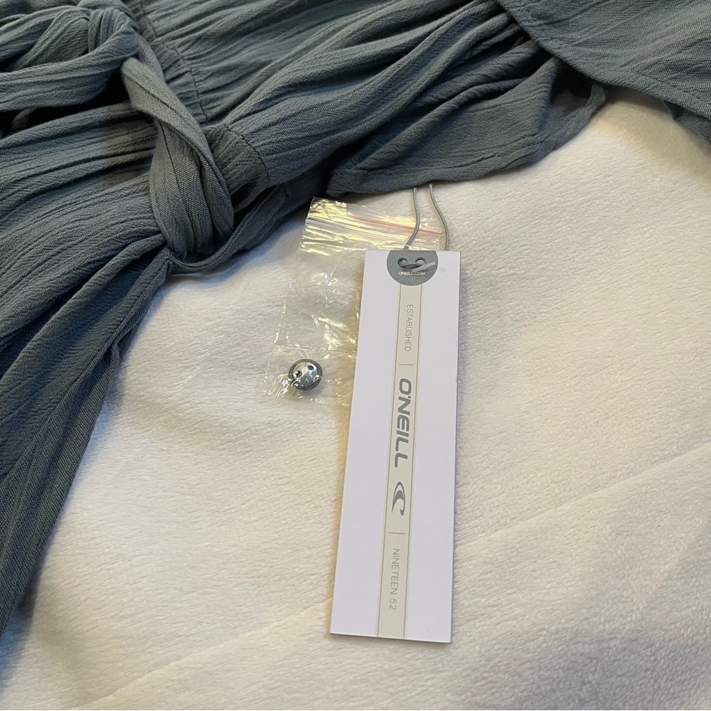 O’Neill Juniors Misty Keyhole Ruffle Maxi Dress Gray Size XL - Picture 5 of 10